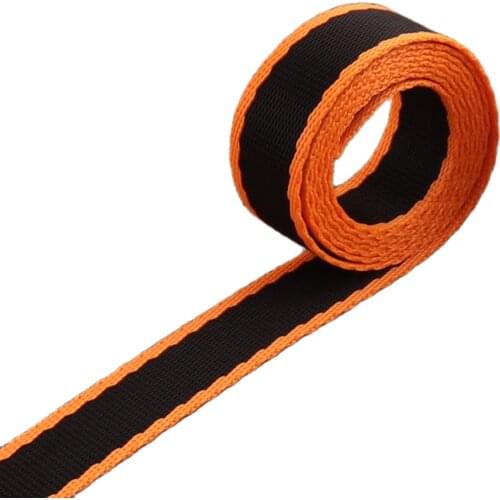 15mm Orange Black Thin Woven Ribbon Webbing Purse Strap,Key Chain Fabric Purse Bag Purse Straps Leash DIY Webbing Buckle