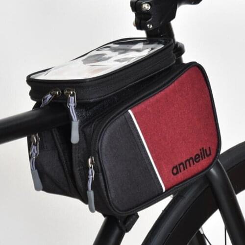2 In 1 Bicycle Bags Front Frame MTB Bike Pannier Waterproof Touch Screen Top Tube Mobile Phone Bag For Cycling Accessories