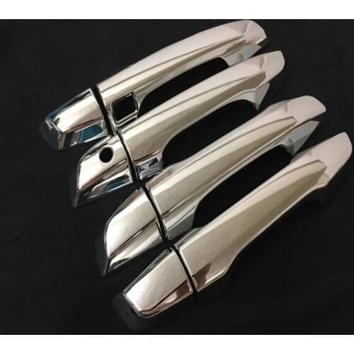High Quality car styling cover sticks frame panel lamp trim ABS chrome door handle moulding 8pcs for Honda CRV CR-V 2017 2018