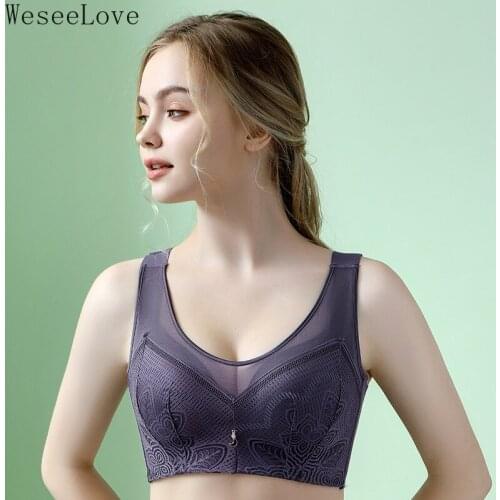 WeseeLove 38-48 New Large Size Push Up Bra for Women Plus Cup Wirefree Anti-walking Light Sexy Breathable Underwear бюстгалтер