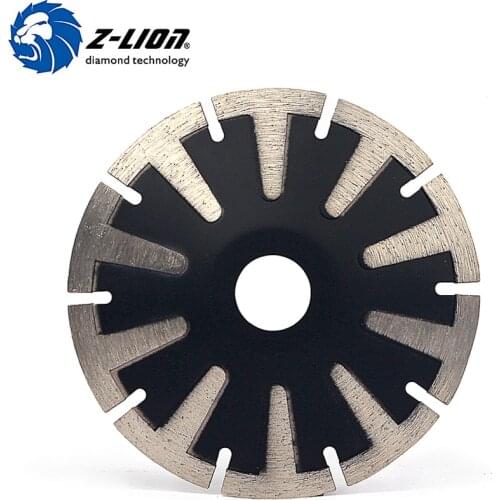 Z-LION 5" T-Segmented Concave Blade Diamond Blade For Curved Cutting Turbo Rim 125mm Granite Stone Cutting Diamond Tools