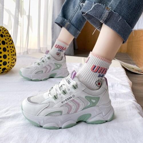 New Women Sneakers White Designer Shoes Woman Autumn Winter Chunky Sneakers Fashion Light Dad Shoes Ladies Platform Footwear