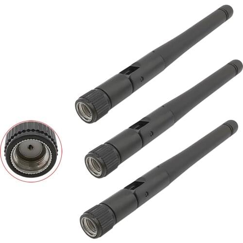 ALLISHOP 10Pcs Antenna Wifi Largo Alcance 2.4G router wifi Wireless antenna Booster 3DB aerial with RP SMA plug male 11cm length