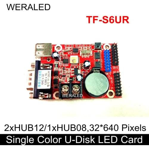 10pcs/lot LongGreat TF-S6UR USB Driver & Crossed Serial RS232 Ports Small LED Card Support P10 P16 P7.62 P4.75 LED Module