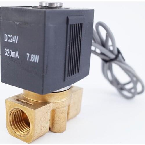 2 way direct acting solenoid valve 1/4" BSP VX2120 24V DC Normally close Wire lead smc type gas solenoid valves 7bar