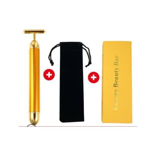 24K gold bar electric T-model beauty instrument lift tensioning facial instrument facial massager