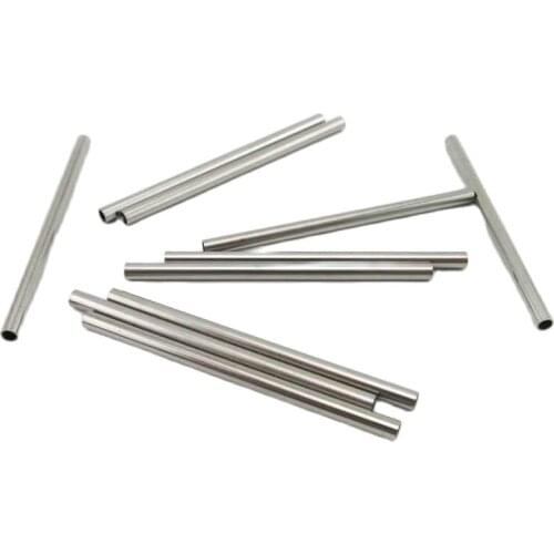 40PCS Miniature Hollow Steel Pipe Bearing Tube Bushing Metal Shaft Frame Drive Tubes for 1mm/1.2mm/1.5mm/2mm/2.5mm Shaft Parts