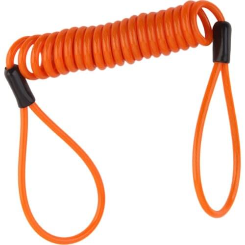 Security Bike Scooter Motorcycle Motorbike Disc Lock Reminder Cable Orange Multi-functional for Disk Lock Reminder Brake Safety