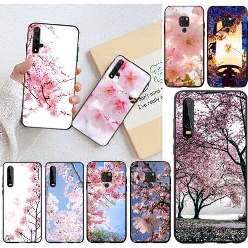 Sakura Flower Japan Cherry blossoms Soft Phone Cover for Huawei P40 P30 P20 lite Pro Mate 30 20 Pro P Smart 2020 prime