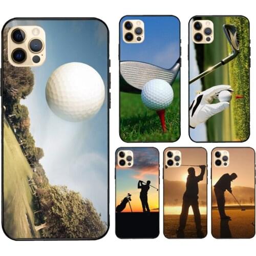 GOLF GOLFER GOLFING SUNSET Case For iPhone 12 Pro Max mini XS XR SE 2020 6S 7 8 Plus Coque For iPhone 11 Pro Max