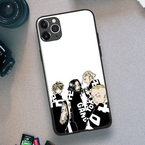 Tokyo Revengers Ken Mikey Baji Anime Soft TPU Glass Phone Case for IPhone SE 6s 7 8 Plus X Xr Xs 11 12 Mini Pro Max Samsung