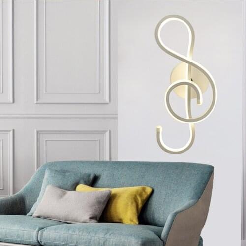 DONWEI 22W Music Character LED Wall Light Modern Art Indoor Decoration Aluminum Wall Lamp for Home Bedroom Bar Coffee shop KTV
