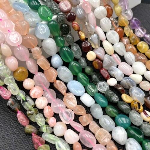 Natural Irregular Aquamarines Tiger Eye Agates Citrines Amazonite Quartz Stone Beads For Jewelry Making DIY Bracelet Necklace