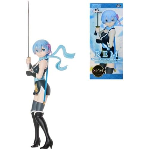 Anime Model Re:life In a Different World From Zero Rem Ninja Tachi Action Figure Dolls Decoration Toys Childrens Birthday Gifts