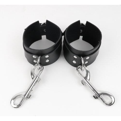 BDSM Restraints Adult Sex Game Erotic Leather Handcuffs Bondage Fetish Fantasy Sex Toys for Couples Flirting Store Sex Tools