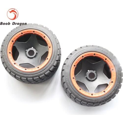 FVITEU Rubber On Road tire rear completed set for HPI BAJA 5B Parts Rovan King Motor