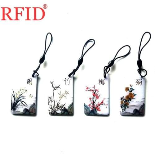 ID 125khz EM4100 Read Only Chinese Style Key Fobs RFID Token Tags Keyfobs Keychain Access Control Card Multiple Choices 1pcs