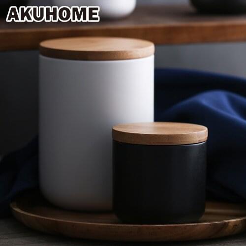 Whole Grains Storage Box Kitchen Storage Jar Food Sealed Cans Ceramic Storage Box Sealed Bottle Storage Jar