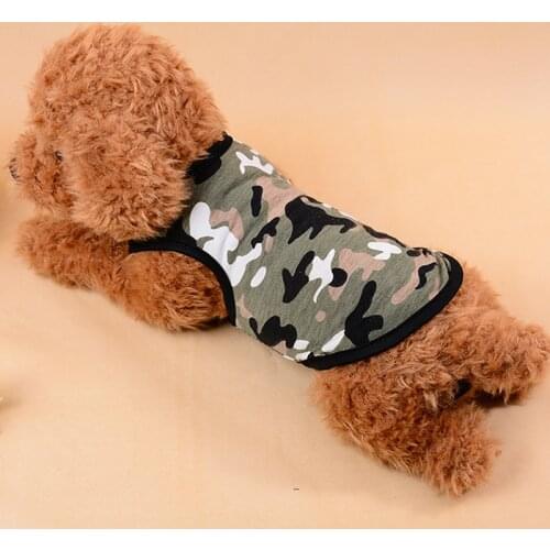 Cat Dog Camouflage Vest Breathable Summer Pets T-Shirt Comfortable Cotton Cat Clothers Home Pet Shop Pet Accessories