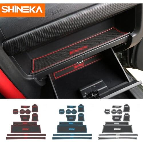 SHINEKA Car Gate Slot Mats Anti-Slip Door Groove Mat Water Proof Pad for Suzuki Jimny Left Hand Drive Car Accessories Styling