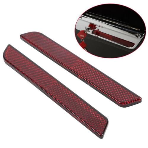 Motorcycle Saddlebag Latch Cover Red Reflector For Harley Touring Road King Electra Street Glide 1994-2013