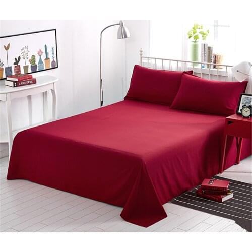 Mecerock 1pc 100% Polyester Super Soft Flat Sheet Bedding Adults Solid Sheets Free Shopping Twin Full Queen King Size