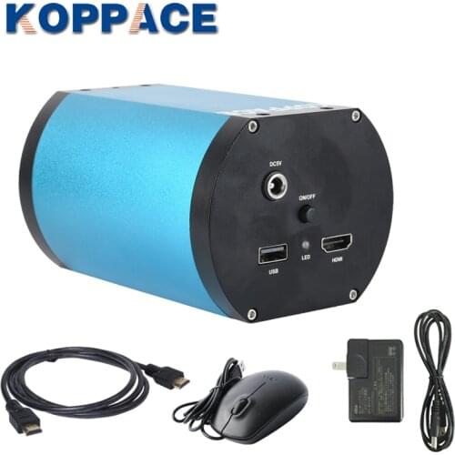 KOPPACE 1X-14X AutoFocus Microscope Camera 1080P 60F/S HDMI Microscope Camera Automatic Focusing Industrial Microscope Camera