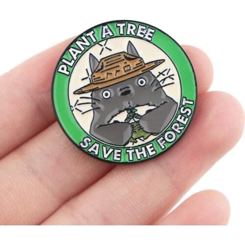 DZ1672 Japanese Anime Icons Cute Enamel Pins Custom Brooches Lapel Badge Jewelry For Friends Kids Gift Protect Environment