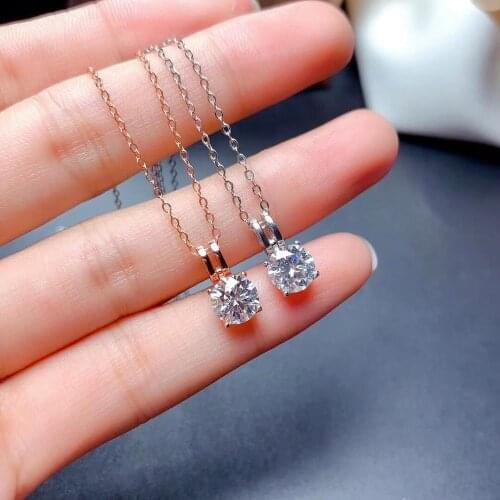 2020 new pouring moisanite gemstone necklace women silver necklace jewelry 925 sterling silver birthday gift New year memento
