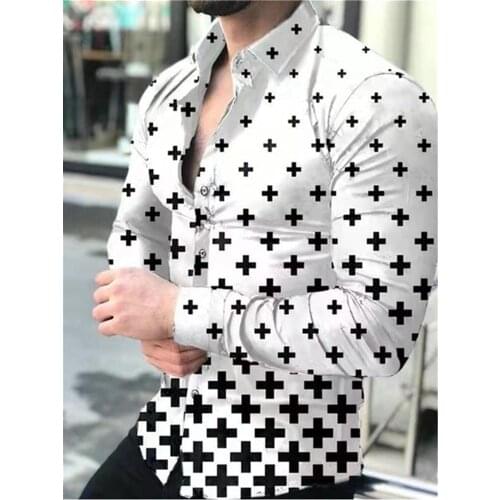Summer New European American Mens Clothing Casual Fashion Printed Shirt Cardigan Short Sleeve Shirt Men 2021 Hot Sale