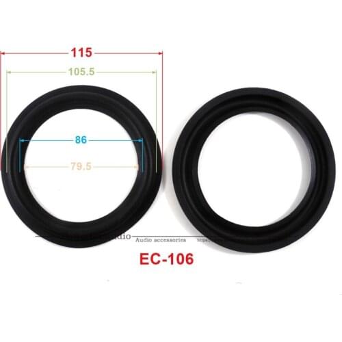 New 10 pcs /lot = 5 Pair 4inch Woofer Repairable Parts / Speaker Rubber Surround ( 115mm / 105.5mm / 86mm / 79.5mm )