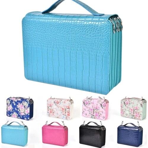 252 Slots Large Capacity Pencil Bag Case Organizer Cosmetic Bag For Colored Pencil Watercolor Pen Markers Gel Pens