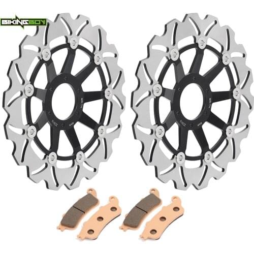 BIKINGBOY Front Brake Discs Disks Rotors Pads For Honda VFR 800 Fi Interceptor 98-05 VFR 800 A 02-10 GL 1800 Gold Wing 01-17 03