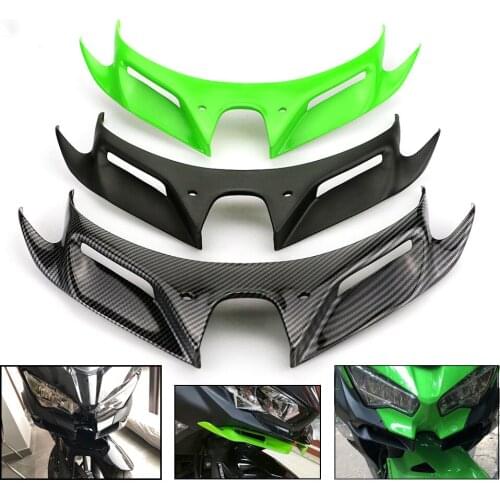 Motorcycle ABS Front Fairing Pneumatic Winglets Tip Wing Protector Shell Cover For Kawasaki Ninja250 Ninja400 2018-2019