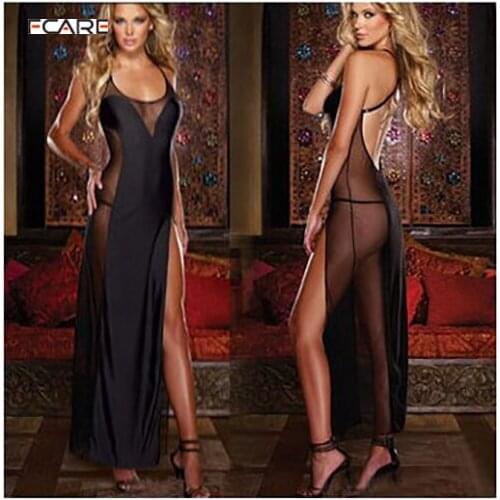 Fcare 2016 plus size XXXL, 4XL dress+g string ropa interior mujer hot black halter interiores sexy erotica lace sexy lingerie
