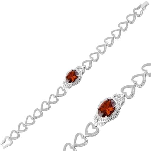 Silver 925 Sterling Zircon Cubic Zirconia Bracelet
