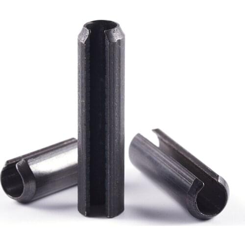 2pcs M14 cotter pins elastic hollow spring pin positioning dowels carbon steel cylindrical dowel black color GB879 30mm-120mm L