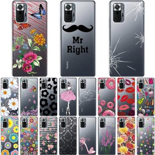 For Redmi Note 10 Silicone Bags Clear Soft TPU Phone Case For Redmi Note 10 Pro Protector case for Funda Coque