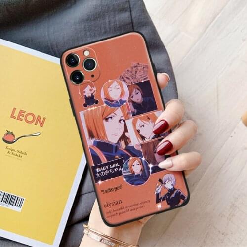 Jujutsu Kaisen Kugisaki Nobara anime silicone Phone Case FOR iPhone Se 6 6s 7 8 Plus X Xr Xs 11 12 Mini Pro Max Glass Cover