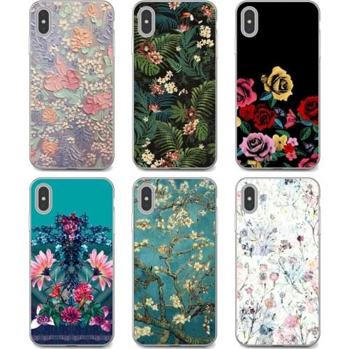 For Xiaomi poco X3 nfc F2 Pro M3 Mi 5X 6X Max Mix 1 2 2S 3 Mi5 Mi6 Mi3 Mi4 Vivid-oil-painting-flowers Silicone Case