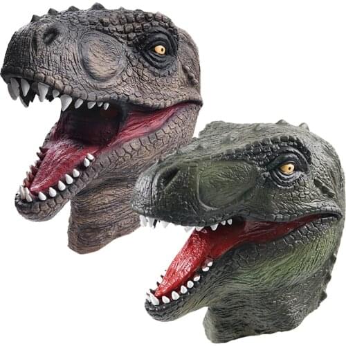 Snailify Realistic Jurassic Dinosaur Cosplay Latex Mask Tyrannosaurus Halloween Costume Prop Party Headgear T-REX Decoration