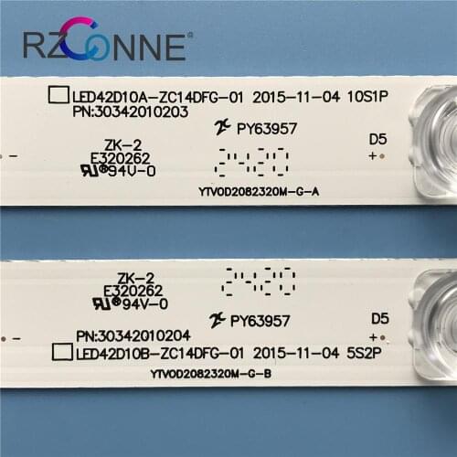 LED Backlight strip 10 Lamp For Haier 42'' TV 30342010203 LED42D10A-ZC14DFG-01 10S1P LE42AL88R81A2 LE42U6500TF KIVI 42FX10S