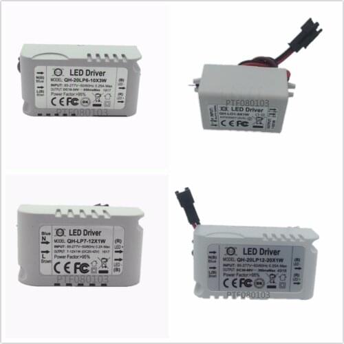 85-265V 300mA-600mA 2-1x3w 1-5x1w 5-10x1w 3-4x3w 7-12x1w 6-10x3w 12-20x1w LED Driver Convertor Transformer Ceiling Light