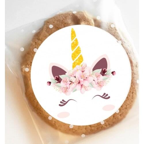 24/48pcs Unicorn Party Decoration Stickers Baby Shower Girls Birthday Party DIY Supplies Gift Box Bottle Label Seal Stickers