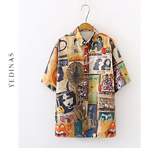 Yedinas Women's Short Shirts