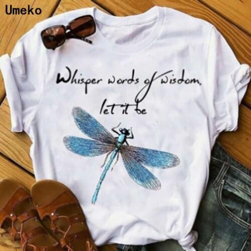2021 Summer Dragonfly Print O-Neck Plus Size T-Shirts for Women Short Sleeve Tee Tops Female Fashion Loose Tshirt Casual Clothes