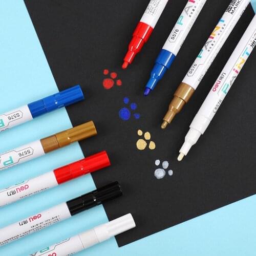 1pcs Creative Metals marker pen white marker pen for paper Waterproof and Simple Artistic Pen paint marker journal pen