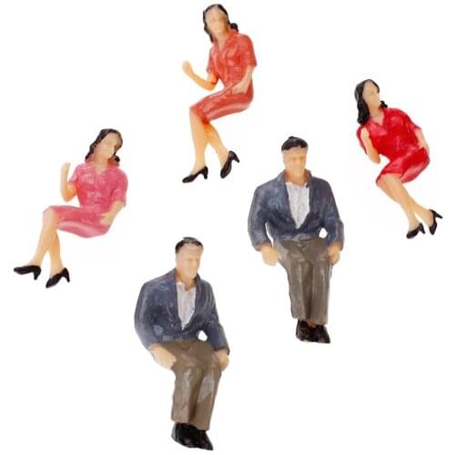 20 Pack 1:25 Scale Painted Colorful Model People for Street Scenery Parts