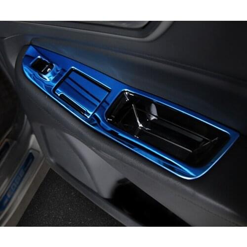 4pcs/6pcs for ford EDGE Window glass lifting switch panel Decorative frame sticker abs/Stainless steel