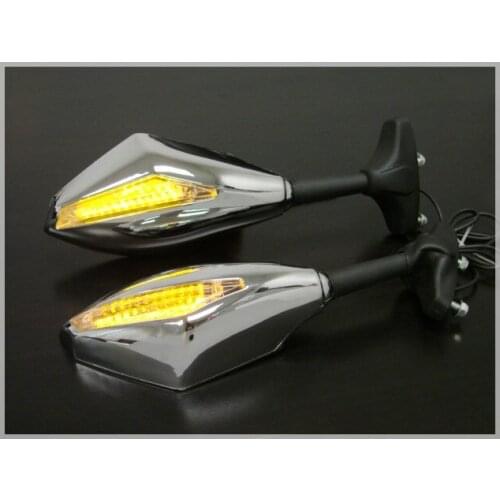 Freeshipping CHROME TURN SIGNAL MIRRORS for Triumph Daytona 600 675 TT Trophy Ducati 848 1098 honda kawasaki suzuki yamaha